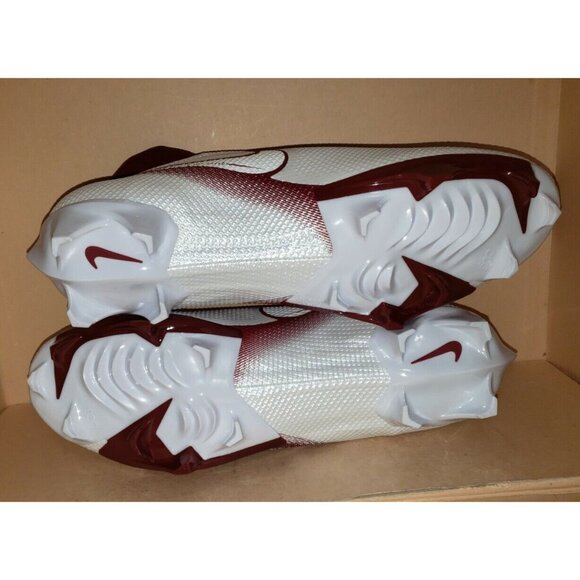NIKE VAPOR EDGE PRO FOOTBALL WHITE/BURGUNDY MEN'S SIZE 12 NEW - Picture 8 of 9